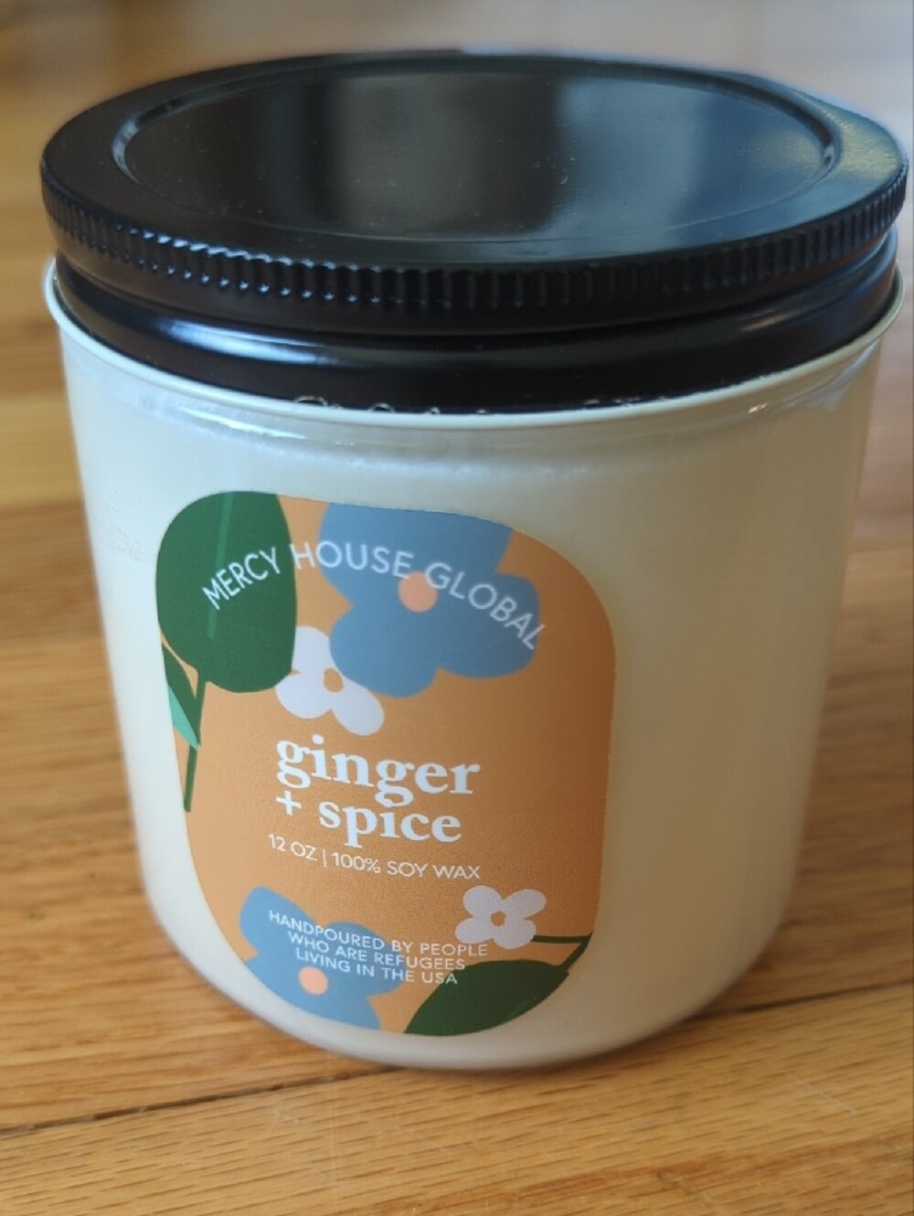 Ginger + Spice Soy Wax Candle, 12 Oz